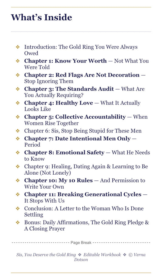 ✨ Gold Ring Editable Workbook v3✨